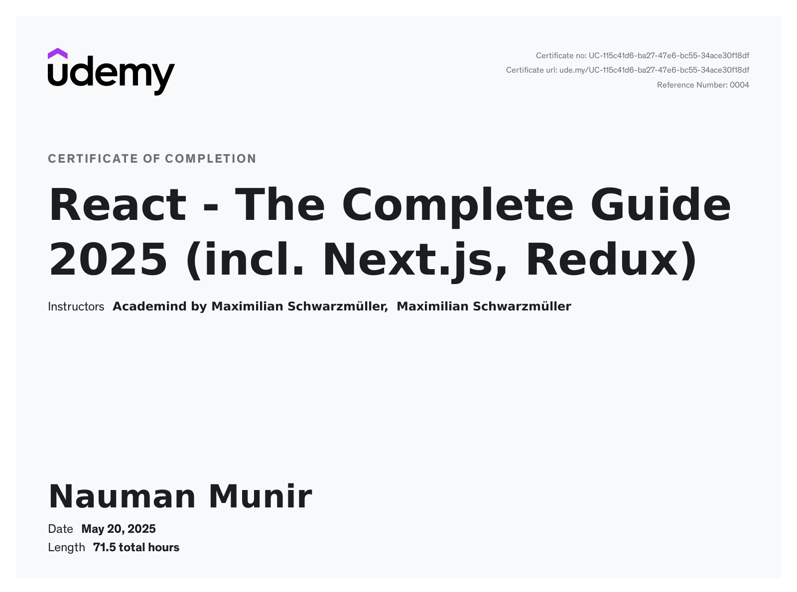 React - The Complete Guide 2025